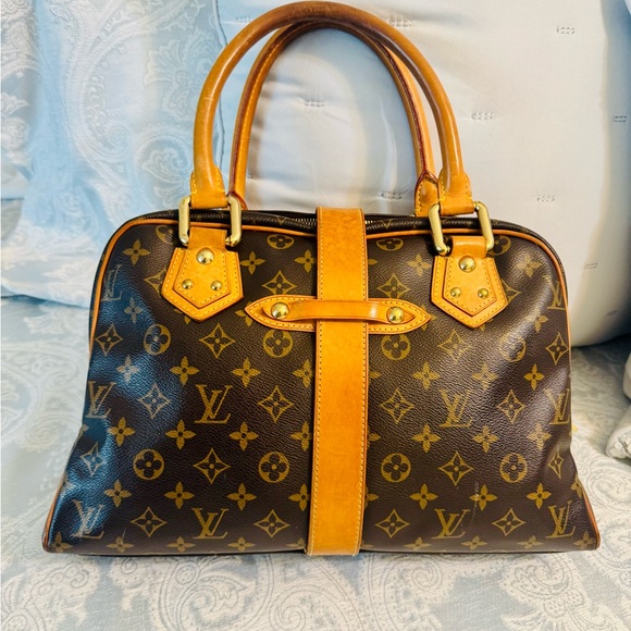 Louis Vuitton Brown and Gold Monogram Manhattan Satchel - Picture 15 of 16